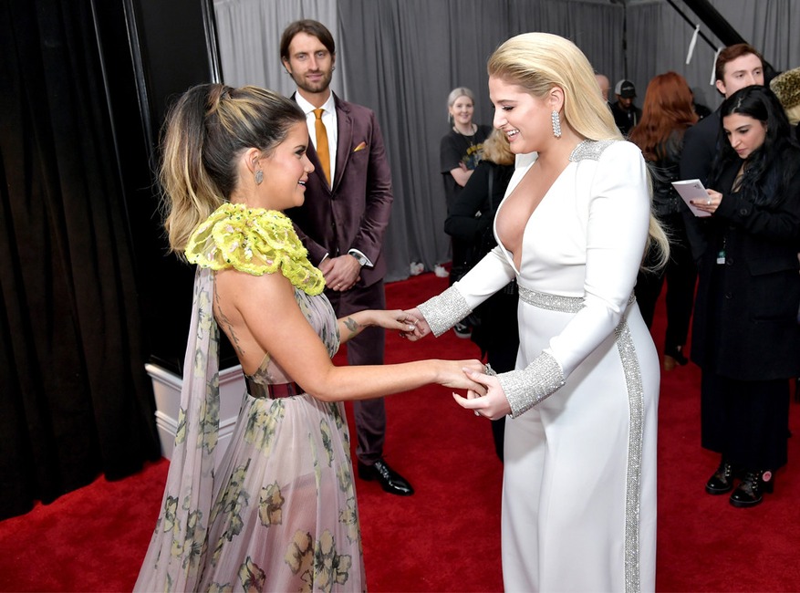 Maren Morris, Meghan Trainor, 2019 Grammys, Grammy Awards, Candid Moments